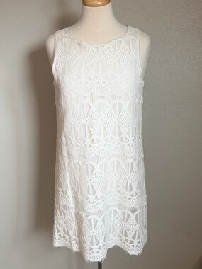 Sophie Max White Lace Shift Dress